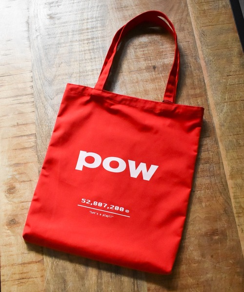 HWG_5(エイチダブルゴー)の「HWG_5オリジナル キャンバストートバッグ - POW-(トートバッグ・レディース・ブルー/グリーン/ブラック/イエロー/ピンク/レッド・FREE)」の8枚目の写真