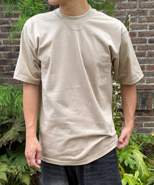 PRO CLUB （プロクラブ）の「【PRO CLUB】ヘビーウェイトクルーネックTシャツ 101　T0041 UNTR（Tシャツ/カットソー・メンズ・ホワイト/カーキ/ダークグリーン/ブラック/グレー/オリーブ/ネイビー/イエロー/ブルー/チャコールグレー/オレンジ・L/M/S/XL/2XL）」の7枚目の写真