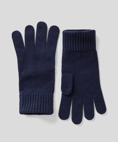 BENETTON (UNITED COLORS OF BENETTON)（ベネトンユナイテッドカラーズオブベネトン）の「ヴァージンウール100％ニットグローブ・手袋（手袋・メンズ・ネイビー/カーキ/ブラック/ボルドー/グレー・SMALL/LARGE）」の5枚目の写真