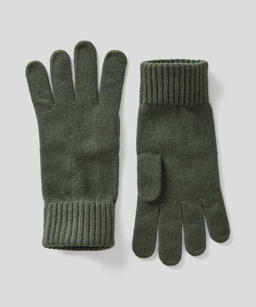 BENETTON (UNITED COLORS OF BENETTON)（ベネトンユナイテッドカラーズオブベネトン）の「ヴァージンウール100％ニットグローブ・手袋（手袋・メンズ・ネイビー/カーキ/ブラック/ボルドー/グレー・SMALL/LARGE）」の4枚目の写真