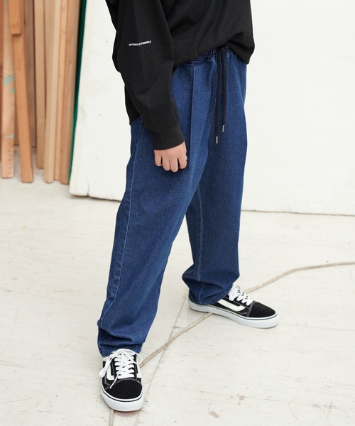 GLOBAL WORK（グローバルワーク）の「AND YUA ANY/サマ見えイージーパンツ/956023（その他パンツ・キッズ・ベージュ/ブルー/ダークブラウン/ブラック/ブラウン/ライトグリーン/グリーン/その他1/ホワイト・150cm/160cm）」の8枚目の写真