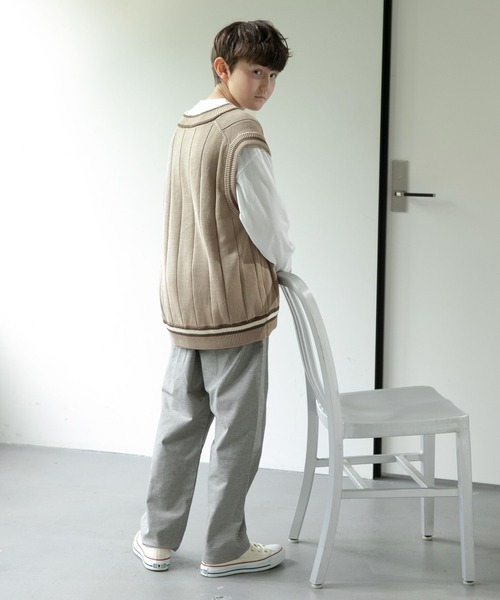 GLOBAL WORK（グローバルワーク）の「AND YUA ANY/サマ見えイージーパンツ/956023（その他パンツ・キッズ・ベージュ/ブルー/ダークブラウン/ブラック/ブラウン/ライトグリーン/グリーン/その他1/ホワイト・150cm/160cm）」の14枚目の写真