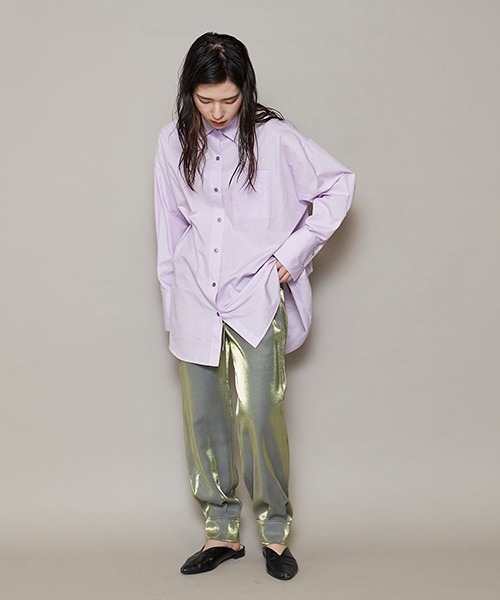 lautreamont BLEUBLANC（ロートレアモンブルーブラン）の「<lautreamont BLEUBLANC>ギラギラドロストイージーパンツ≪手洗い可能≫（その他パンツ・レディース・ブラック/カーキ/ピンク・9号/7号）」の11枚目の写真