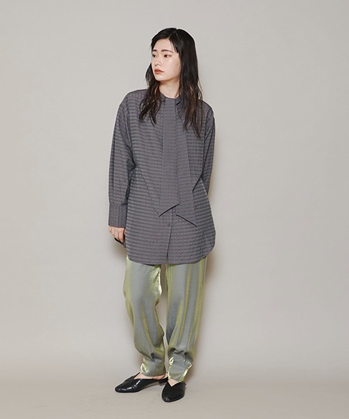 lautreamont BLEUBLANC（ロートレアモンブルーブラン）の「<lautreamont BLEUBLANC>ギラギラドロストイージーパンツ≪手洗い可能≫（その他パンツ・レディース・ブラック/カーキ/ピンク・9号/7号）」の18枚目の写真