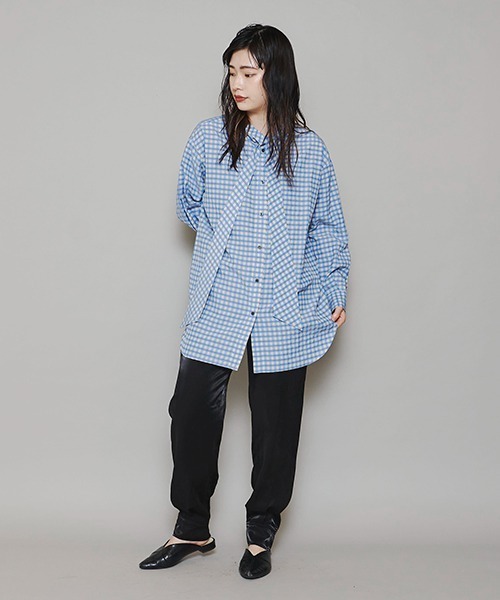 lautreamont BLEUBLANC（ロートレアモンブルーブラン）の「<lautreamont BLEUBLANC>ギラギラドロストイージーパンツ≪手洗い可能≫（その他パンツ・レディース・ブラック/カーキ/ピンク・9号/7号）」の5枚目の写真