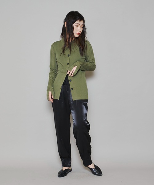 lautreamont BLEUBLANC（ロートレアモンブルーブラン）の「<lautreamont BLEUBLANC>ギラギラドロストイージーパンツ≪手洗い可能≫（その他パンツ・レディース・ブラック/カーキ/ピンク・9号/7号）」の9枚目の写真