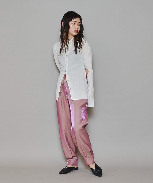 lautreamont BLEUBLANC（ロートレアモンブルーブラン）の「<lautreamont BLEUBLANC>ギラギラドロストイージーパンツ≪手洗い可能≫（その他パンツ・レディース・ブラック/カーキ/ピンク・9号/7号）」の21枚目の写真