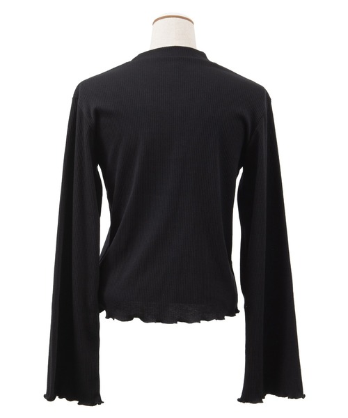 PUNYUS（プニュズ）の「カットアウトリブトップス(長袖)（Tシャツ/カットソー・レディース・ブラック/パープル/ブラウン・1/2/4/3）」の7枚目の写真