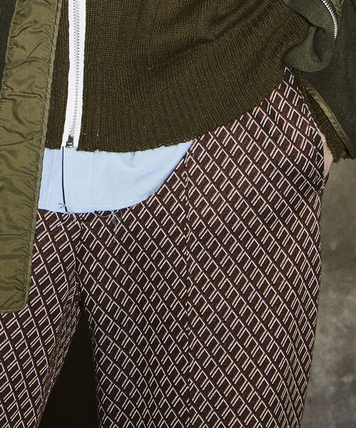 GLOSTER（グロスター）の「【GLOSTER/グロスター】ジャガード柄/千鳥チェック トラックパンツ イージーパンツ フレアパンツ（その他パンツ・メンズ・グレー系その他/ブラウン系その他/レッド系その他・MEDIUM/LARGE）」の16枚目の写真