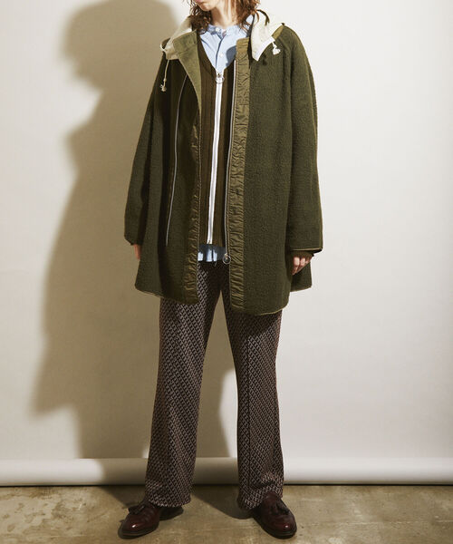 GLOSTER（グロスター）の「【GLOSTER/グロスター】ジャガード柄/千鳥チェック トラックパンツ イージーパンツ フレアパンツ（その他パンツ・メンズ・グレー系その他/ブラウン系その他/レッド系その他・MEDIUM/LARGE）」の10枚目の写真