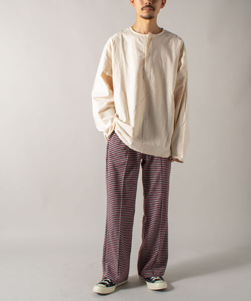 GLOSTER（グロスター）の「【GLOSTER/グロスター】ジャガード柄/千鳥チェック トラックパンツ イージーパンツ フレアパンツ（その他パンツ・メンズ・グレー系その他/ブラウン系その他/レッド系その他・MEDIUM/LARGE）」の22枚目の写真