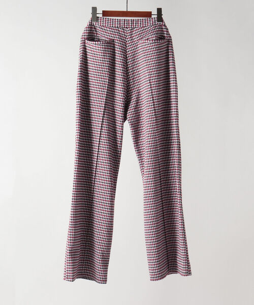 GLOSTER（グロスター）の「【GLOSTER/グロスター】ジャガード柄/千鳥チェック トラックパンツ イージーパンツ フレアパンツ（その他パンツ・メンズ・グレー系その他/ブラウン系その他/レッド系その他・MEDIUM/LARGE）」の6枚目の写真
