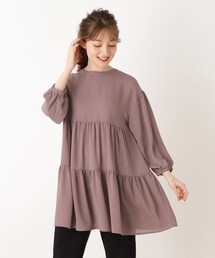 DRESKIP | 【藤本美貴さん着用商品】イージーケアー2WAYティアードブラウス(シャツ/ブラウス)