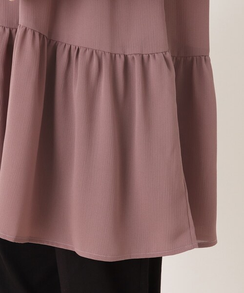 DRESKIP(ドレスキップ)の「◆イージーケアー2WAYティアードブラウス(シャツ/ブラウス・レディース・ブラック/ダークブラウン/ナチュラル/ホワイト系3/ブラック系/ピンク系・02/03)」の12枚目の写真