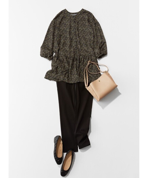 DRESKIP(ドレスキップ)の「◆イージーケアー2WAYティアードブラウス(シャツ/ブラウス・レディース・ブラック/ダークブラウン/ナチュラル/ホワイト系3/ブラック系/ピンク系・02/03)」の18枚目の写真