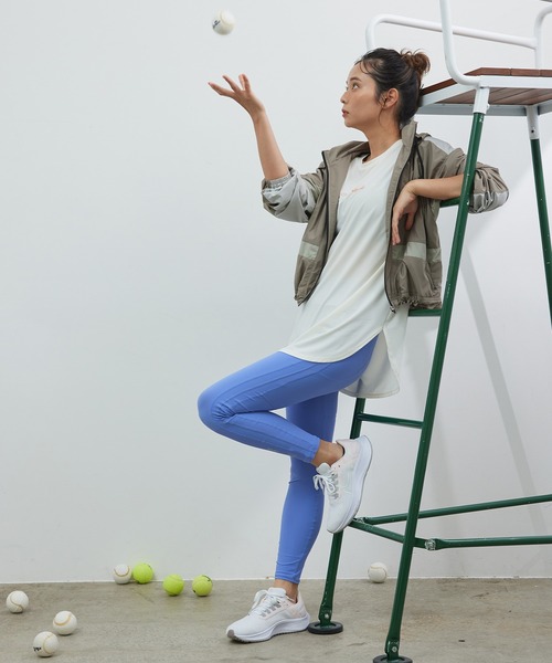 ellesse（エレッセ）の「【NERGY×ellesse】UV&吸水速乾 ロゴプリントビッグTシャツ（Tシャツ/カットソー・レディース・ホワイト/ラベンダー・FREE）」の3枚目の写真