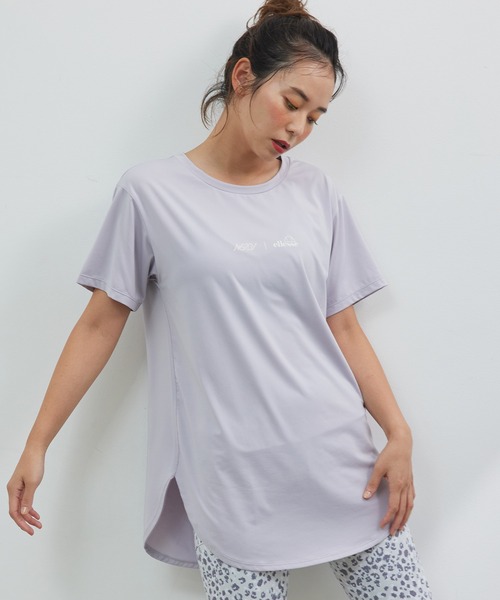 ellesse（エレッセ）の「【NERGY×ellesse】UV&吸水速乾 ロゴプリントビッグTシャツ（Tシャツ/カットソー・レディース・ホワイト/ラベンダー・FREE）」の18枚目の写真