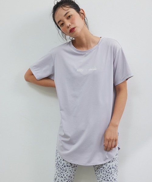 ellesse（エレッセ）の「【NERGY×ellesse】UV&吸水速乾 ロゴプリントビッグTシャツ（Tシャツ/カットソー・レディース・ホワイト/ラベンダー・FREE）」の10枚目の写真