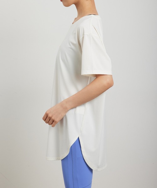 ellesse（エレッセ）の「【NERGY×ellesse】UV&吸水速乾 ロゴプリントビッグTシャツ（Tシャツ/カットソー・レディース・ホワイト/ラベンダー・FREE）」の9枚目の写真