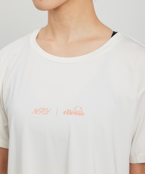 ellesse（エレッセ）の「【NERGY×ellesse】UV&吸水速乾 ロゴプリントビッグTシャツ（Tシャツ/カットソー・レディース・ホワイト/ラベンダー・FREE）」の13枚目の写真