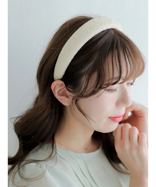 Areeam（アリーム）の「スカシ調カチューシャ（カチューシャ・レディース・アイボリー/ピンクベージュ・FREE）」の3枚目の写真