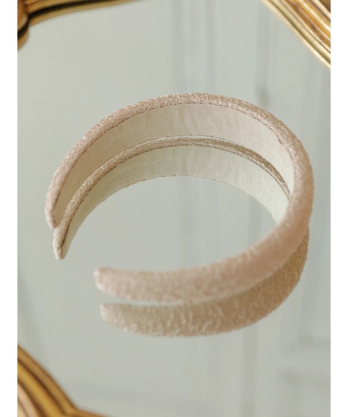 Areeam（アリーム）の「スカシ調カチューシャ（カチューシャ・レディース・アイボリー/ピンクベージュ・FREE）」の5枚目の写真