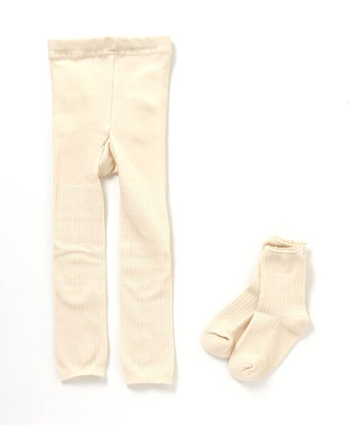 apres les cours（アプレレクール）の「レースソックス・レギンスセパレートセット（レギンス/スパッツ・キッズ・ブラウン/グレー/ブラック/アイボリー・120/100/90/140/110）」の2枚目の写真