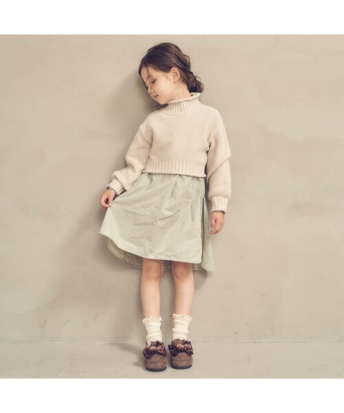 apres les cours（アプレレクール）の「レースソックス・レギンスセパレートセット（レギンス/スパッツ・キッズ・ブラウン/グレー/ブラック/アイボリー・120/100/90/140/110）」の8枚目の写真