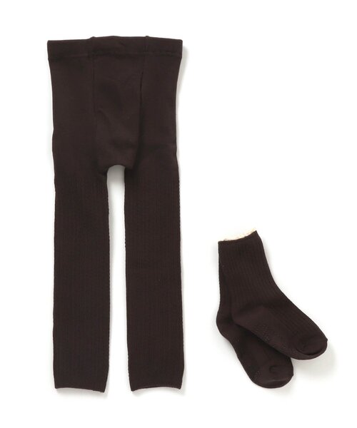 apres les cours（アプレレクール）の「レースソックス・レギンスセパレートセット（レギンス/スパッツ・キッズ・ブラウン/グレー/ブラック/アイボリー・120/100/90/140/110）」の11枚目の写真