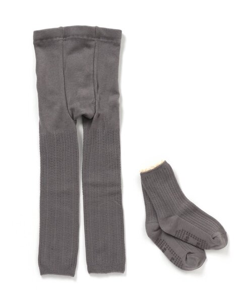 apres les cours（アプレレクール）の「レースソックス・レギンスセパレートセット（レギンス/スパッツ・キッズ・ブラウン/グレー/ブラック/アイボリー・120/100/90/140/110）」の12枚目の写真