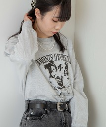 WEGO/グラフィックビックシルエットロンT