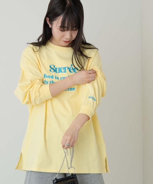 WEGO（ウィゴー）の「WEGO/グラフィックビックシルエットロンT（Tシャツ/カットソー・レディース・ホワイト/オートミール/ダークグリーン/スミクロ/アイボリー/グリーン/ブルー/ホワイト系その他/その他1/その他2/その他3/その他4/グリーン系その他/ブルー系その他/オレンジ/その他7/その他6/その他5/ブラック・SMALL/MEDIUM）」の17枚目の写真