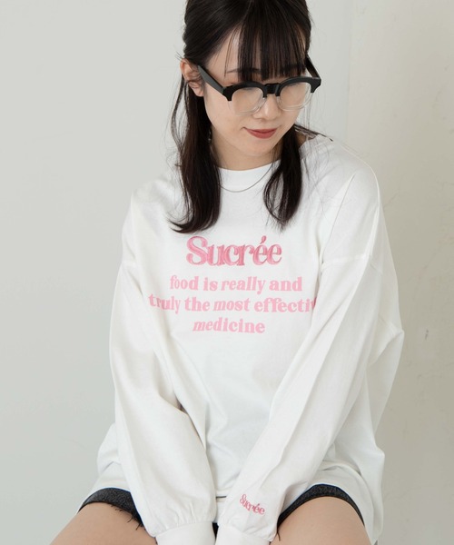 WEGO（ウィゴー）の「WEGO/グラフィックビックシルエットロンT（Tシャツ/カットソー・レディース・ホワイト/オートミール/ダークグリーン/スミクロ/アイボリー/グリーン/ブルー/ホワイト系その他/その他1/その他2/その他3/その他4/グリーン系その他/ブルー系その他/オレンジ/その他7/その他6/その他5/ブラック・SMALL/MEDIUM）」の18枚目の写真