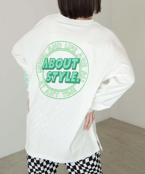 WEGO（ウィゴー）の「WEGO/グラフィックビックシルエットロンT（Tシャツ/カットソー・レディース・ホワイト/オートミール/ダークグリーン/スミクロ/アイボリー/グリーン/ブルー/ホワイト系その他/その他1/その他2/その他3/その他4/グリーン系その他/ブルー系その他/オレンジ/その他7/その他6/その他5/ブラック・SMALL/MEDIUM）」の19枚目の写真