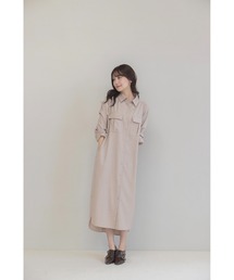 HALUHIROINE（ハルヒロイン）の「袖ロールアップシャツワンピース