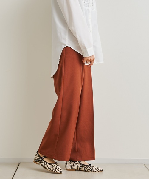 prose verse(プロズヴェール)の「《ZOZO限定》ウールライクストレートパンツ(スラックス・レディース・アイボリー/ブラック/ブラウン/オレンジ・MEDIUM)」の8枚目の写真