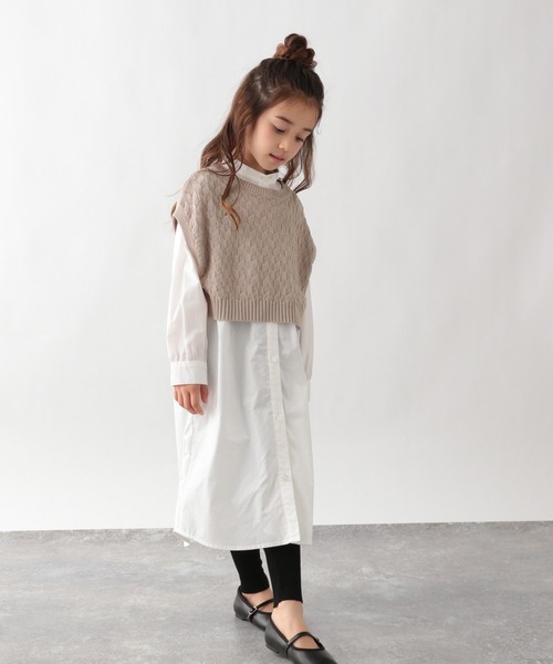 GLOBAL WORK(グローバルワーク)の「【キッズ】ニットベストセットワンピース/215884(ワンピース・キッズ・ブラック/ベージュ・110cm/100cm/120cm/130cm/140cm/150cm/160cm)」の18枚目の写真