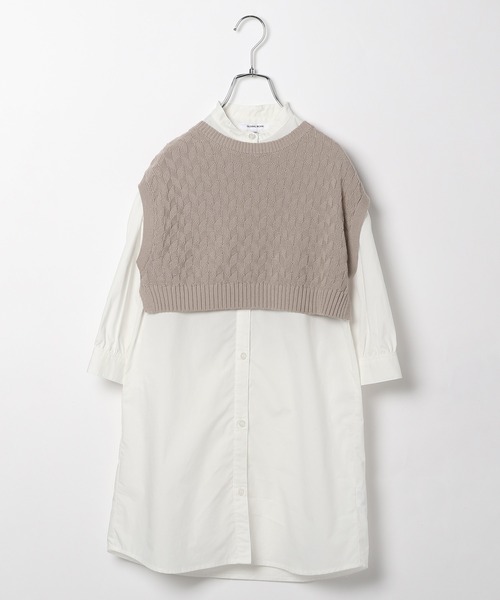 GLOBAL WORK(グローバルワーク)の「【キッズ】ニットベストセットワンピース/215884(ワンピース・キッズ・ブラック/ベージュ・110cm/100cm/120cm/130cm/140cm/150cm/160cm)」の14枚目の写真