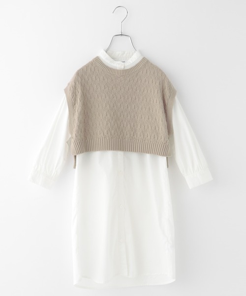 GLOBAL WORK(グローバルワーク)の「【キッズ】ニットベストセットワンピース/215884(ワンピース・キッズ・ブラック/ベージュ・110cm/100cm/120cm/130cm/140cm/150cm/160cm)」の17枚目の写真