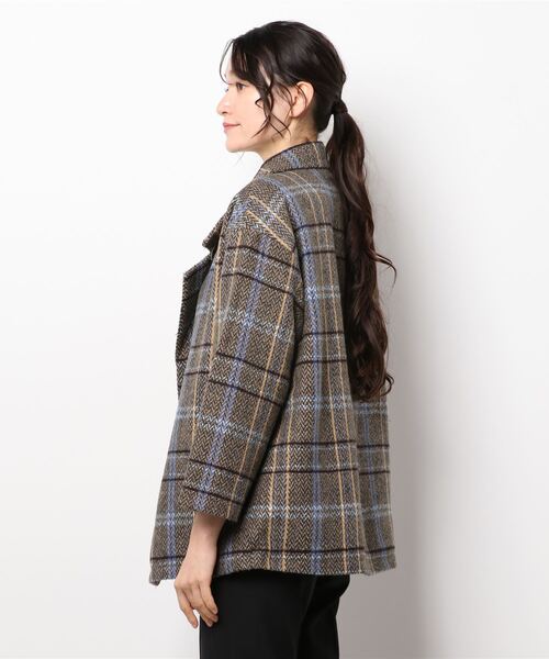 coca（coca）（コカ）の「ショート丈チェックアウター（テーラードジャケット・レディース・その他・L/M）」の11枚目の写真