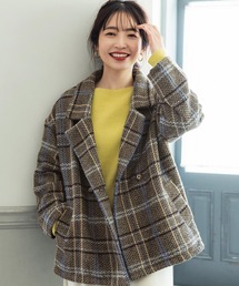coca（coca） | ショート丈チェックアウター(テーラードジャケット)