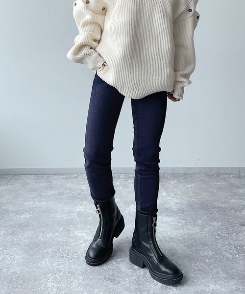 PAGEBOY(ページボーイ)の「スリムフィットジーンズ(デニムパンツ・レディース・ブラック/インディゴブルー・25inch/26inch/27inch)」の9枚目の写真