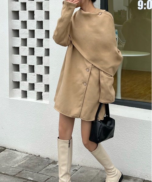 Diosfront（ディオスフロント）の「サイドボタンデザイン襟チュニック