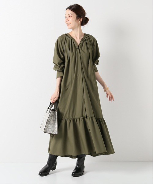 IENA（イエナ）の「ティアードワンピース（ワンピース・レディース・ブラック/カーキ・38/36）」の10枚目の写真