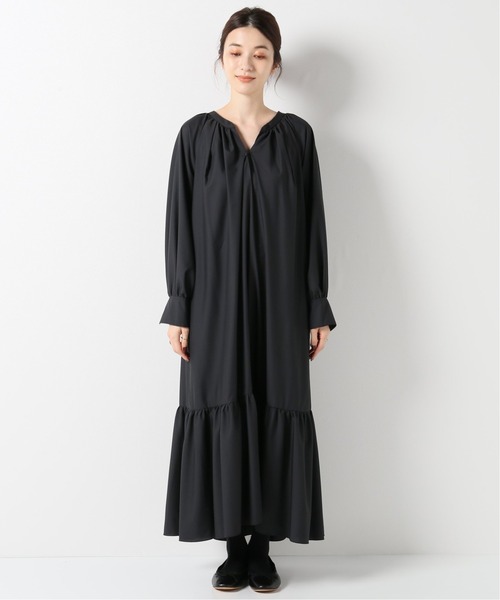 IENA（イエナ）の「ティアードワンピース（ワンピース・レディース・ブラック/カーキ・38/36）」の3枚目の写真