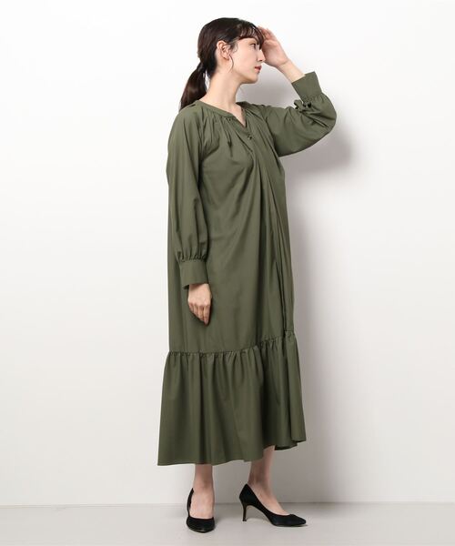 IENA（イエナ）の「ティアードワンピース（ワンピース・レディース・ブラック/カーキ・38/36）」の5枚目の写真