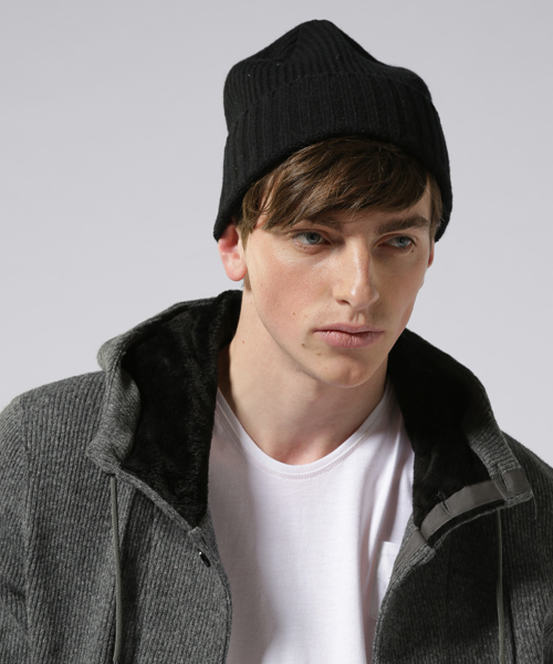 Paul Smith（ポールスミス）の「【WEB 限定】　WOOL RIB KNIT CAP / 240312 KNIT（ニットキャップ/ビーニー・メンズ・ワインレッド/ブラック/グレー/ライトブラウン・FREE）」の7枚目の写真