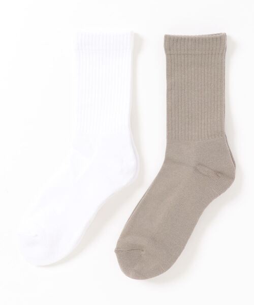 417 EDIFICE(フォーワンセブンエディフィス)の「【2点セット】essential sox ES-01 / エッセンシャル2パックソックス(ソックス/靴下・メンズ・ホワイト/チャコールグレー/ブラック/ベージュ/ネイビー/ピンク/イエロー/ブルー/グリーン/ブラック系その他/チョコ・FREE)」の6枚目の写真