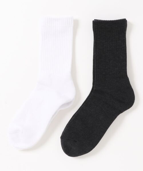 417 EDIFICE(フォーワンセブンエディフィス)の「【2点セット】essential sox ES-01 / エッセンシャル2パックソックス(ソックス/靴下・メンズ・ホワイト/チャコールグレー/ブラック/ベージュ/ネイビー/ピンク/イエロー/ブルー/グリーン/ブラック系その他/チョコ・FREE)」の3枚目の写真