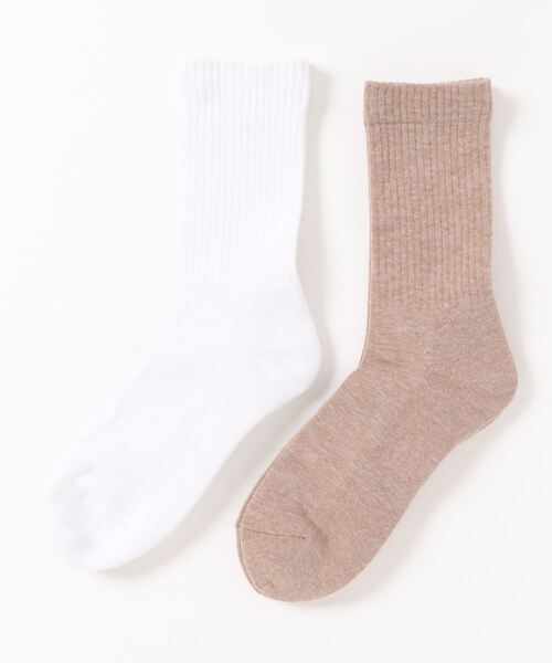 417 EDIFICE(フォーワンセブンエディフィス)の「【2点セット】essential sox ES-01 / エッセンシャル2パックソックス(ソックス/靴下・メンズ・ホワイト/チャコールグレー/ブラック/ベージュ/ネイビー/ピンク/イエロー/ブルー/グリーン/ブラック系その他/チョコ・FREE)」の5枚目の写真